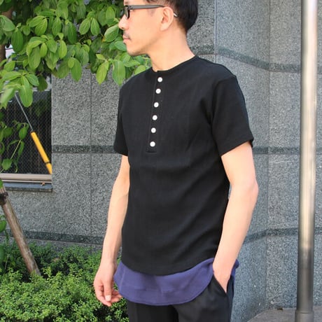 【RE PRICE/価格改定】[AUD1790] Upscape Audience 度詰ワッフルC/NヘンリーS/Sカットソー