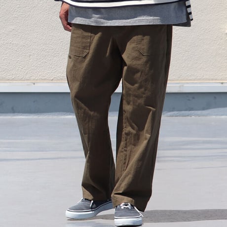 馬布ヴィンテージフィニッシュ（ホースクロス） ベイカー ワイドパンツ【MADE IN JAPAN】『日本製』/ Upscape Audience [AUD3492]