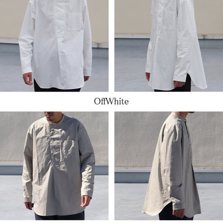 コットンツイルダンプ エアタンブラー バンドカラー コックシャツ【MADE IN JAPAN】『日本製』/ Upscape Audience [AUD6396]