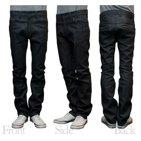 【RE PRICE/価格改定】[AUD3295] Upscape Audience 国産タイトフィットストレートセルヴィッチ黒デニムパンツ