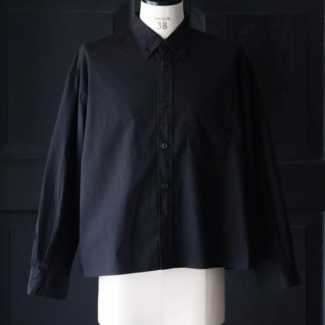 「遠州」7オンス チノクロス ボタンダウン ボクシー クロップド 長袖シャツ【MADE IN JAPAN】/ Upscape Audience [AUD6666]