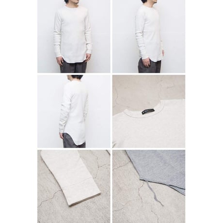 [AUD1758] Upscape Audience 度詰ワッフルクルーネックロング長袖カットソー
