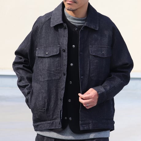 「備後」 10.5oz セルヴィッチ 青耳ストレッチデニム トラッカージャケット【MADE IN JAPAN】『日本製』【送料無料】/ Upscape Audience [AUD7218]