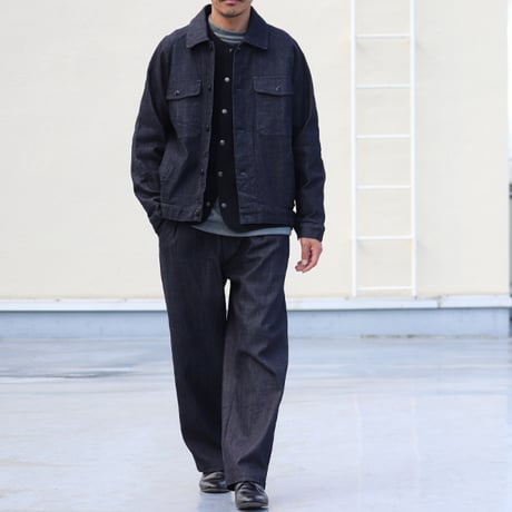 「備後」 10.5oz セルヴィッチ 青耳ストレッチデニム トラッカージャケット【MADE IN JAPAN】『日本製』【送料無料】/ Upscape Audience [AUD7218]