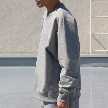 「尾州」16オンス ハードコンパクト ヘビー裏毛 ラグラン XL ガゼットクルーネック スウェット【MADE IN JAPAN】 / Upscape Audience [AUD6309]