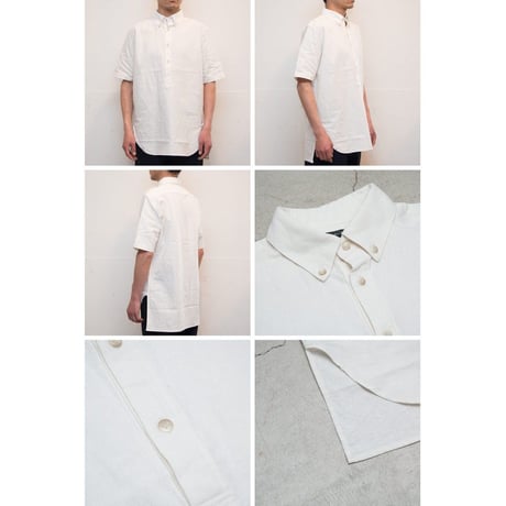 【RE PRICE/価格改定】[AUD1805] Upscape Audience コットンリネンキャンバスボタンダウンプルオーバーシャツ