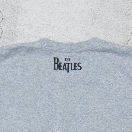 [AUD1767] Audience BEATLES "HELP" 7.1oz米綿丸胴オールドプリントクルーネックポケットT