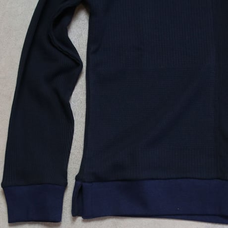 【RE PRICE/価格改定】[AUD1816] Upscape Audience BOROライク ランダムワッフル ガゼットクルーネックニット