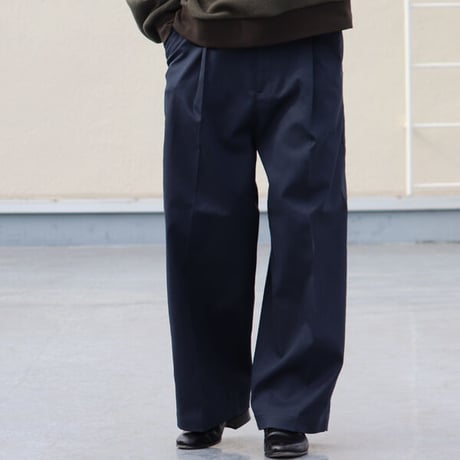 CAVE カツラギ 1タックワイドパンツ / Audience [AUD3526]