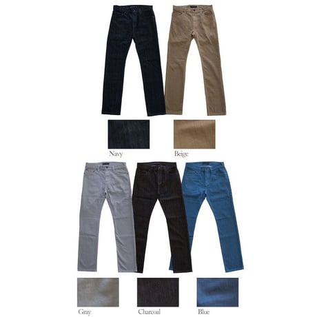 【価格改定】[AUD3303] Upscape Audience オーバーダイカラーデニムストレートタイトフィットパンツ