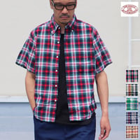 【RE PRICE/価格改定】[INS1041] THE BAGGY ボタンダウンマドラスチェック半袖シャツ