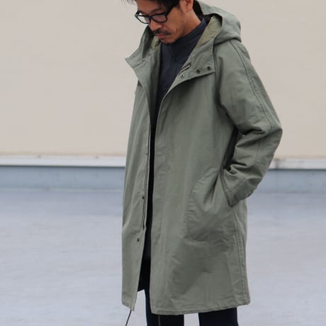 パウダースノー ヨコムラバックサテン M-65 フード モッズコート【MADE IN JAPAN】『日本製』 / Audience [AUD7161]