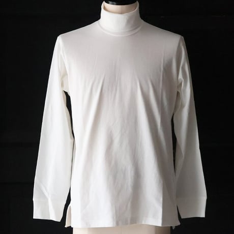 「丹後」度詰天竺（6オンス）サイドスリット テーパード タートルネック 長袖Tシャツ【MADE IN JAPAN】『日本製』/ Upscape Audience [AUD6568]