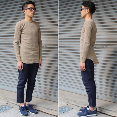 [AUD1758] Upscape Audience 度詰ワッフルクルーネックロング長袖カットソー