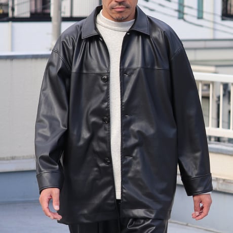 ロイヤルフェイクレザー カーコート【MADE IN JAPAN】『日本製』【送料無料】/ Upscape Audience [AUD7234]