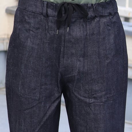 「備後」10.5oz セルヴィッチ 青耳ストレッチデニム US ARMY イージー ベイカーパンツ【MADE IN JAPAN】『日本製』/ Upscape Audience [AUD3568]