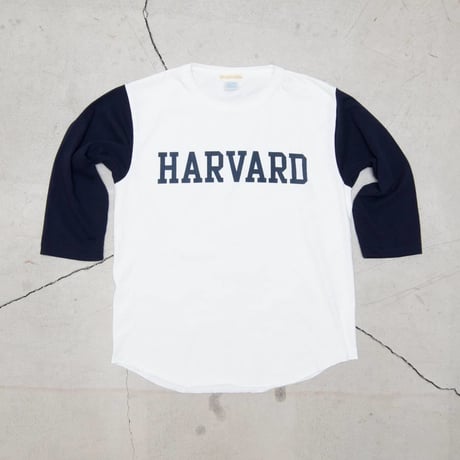 [AUD1834] Audience オールドプリント"HARVARD"ヴィンテージセットインベースボールアンダーTEE