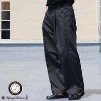 「遠州」NANO-WING® (ナノ-ウィング) 撥水 T/Cウェザー 1タック ワイド バレル イージーパンツ【MADE IN JAPAN】/ Upscape Audience [AUD3625]