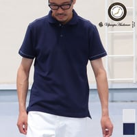 【RE PRICE / 価格改定】[AUD1427] Upscape Audience リサイカラー鹿の子ショールカラー半袖ポロシャツ