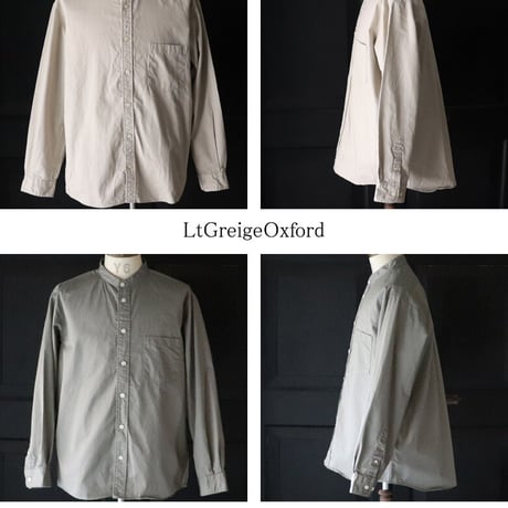 ワンウォッシュ バンドカラー L/S テーパードシャツ【MADE IN JAPAN】『日本製』/ Upscape Audience [AUD6439]