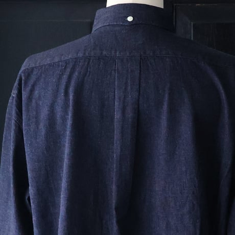「備後」 8オンス ムラデニム 釦ダウン ボク シーAライン 長袖シャツ【MADE IN JAPAN】『日本製』/ Upscape Audience [AUD6663]