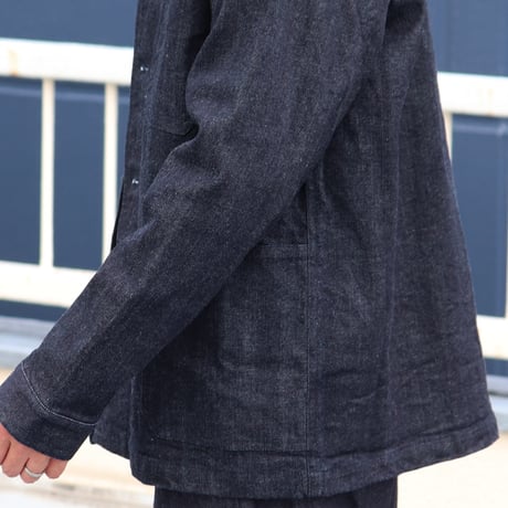 「備後」 10.5oz セルヴィッチ 青耳ストレッチデニム カバーオールジャケット【MADE IN JAPAN】『日本製』【送料無料】/ Upscape Audience [AUD7217]