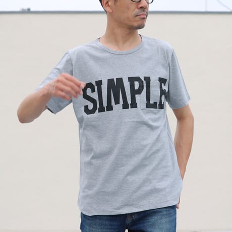 【RE PRICE / 価格改定】[AUD1565] Upscape Audience ラフィー天竺"SIMPLE"プリントポケット付きクルーネックT