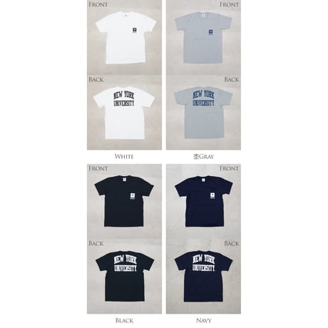 【RE PRICE / 価格改定】[AUD1765] Audience New York University "TORCH" 7.1oz米綿丸胴オールドプリントクルーネックポケットT