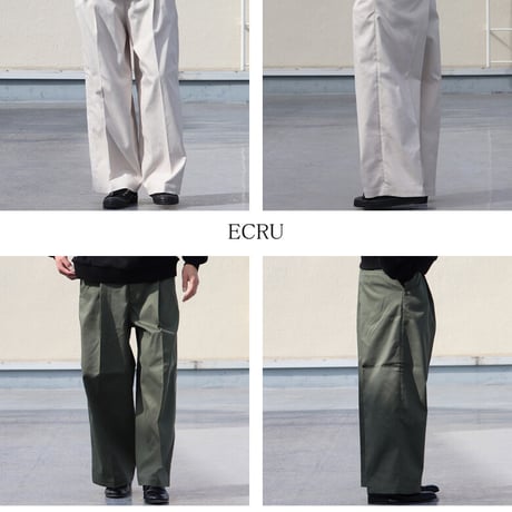 CAVE カツラギ 1タックワイドパンツ / Audience [AUD3526]