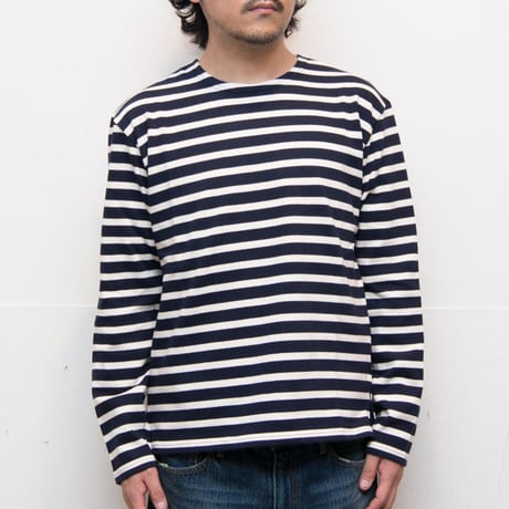 【RE PRICE / 価格改定】[AUD1822] BSQ度詰ボーダー天竺 C/N L/S Cutsew Upscape Audience