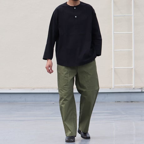 グリストーンW 綿ナイロン 高密度ギャバ ツールポケ ワイドイージーパンツ【MADE IN JAPAN】『日本製』/ Upscape Audience [AUD3546]