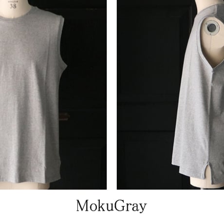 「丹後」度詰天竺（6オンス）サイドスリット ノースリーブ Tシャツ【MADE IN JAPAN】『日本製』/ Upscape Audience [AUD6512]