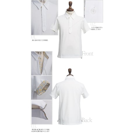 【価格改定】[AUD1498] Upscape Audience 鹿の子フラワープリント半袖ポロシャツ