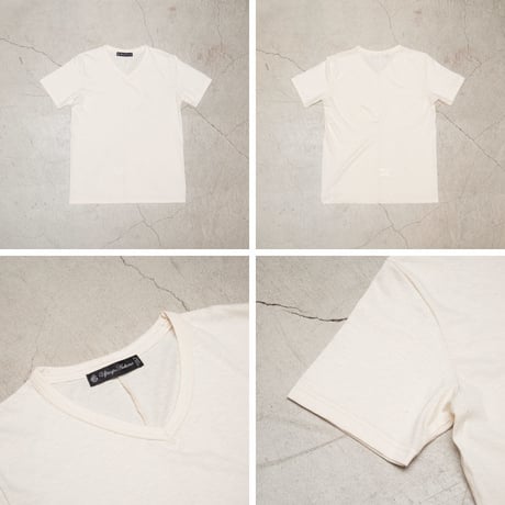 【RE PRICE/価格改定】[AUD1677] Upscape Audience オーガニックコットン天竺Vネック半袖Tシャツ