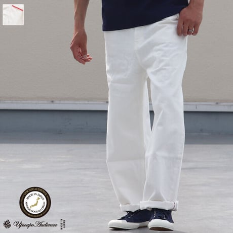 【RE PRICE/価格改定】[AUD3346] Upscape Audience 赤耳ホワイトデニムワイドペインターインステップカットパンツ