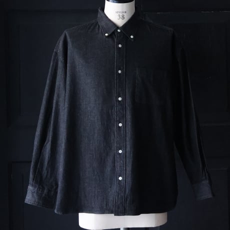 「備後」 8オンス ムラデニム 釦ダウン ボク シーAライン 長袖シャツ【MADE IN JAPAN】『日本製』/ Upscape Audience [AUD6663]