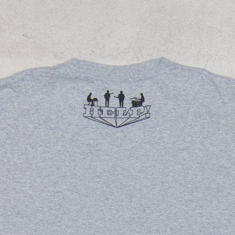 [AUD1768] Audience BEATLES "THE BEATLES" 7.1oz米綿丸胴オールドプリントクルーネックポケットT