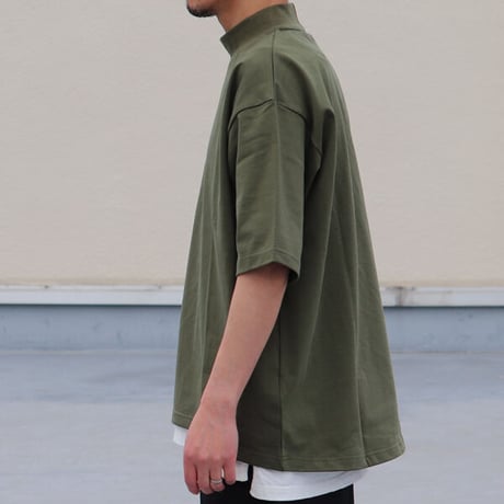 VORTEX 8オンス（MVS天竺）モックネック バルーン ハーフスリーブ Tシャツ【MADE IN JAPAN】『日本製』/ Upscape Audience [AUD6408]