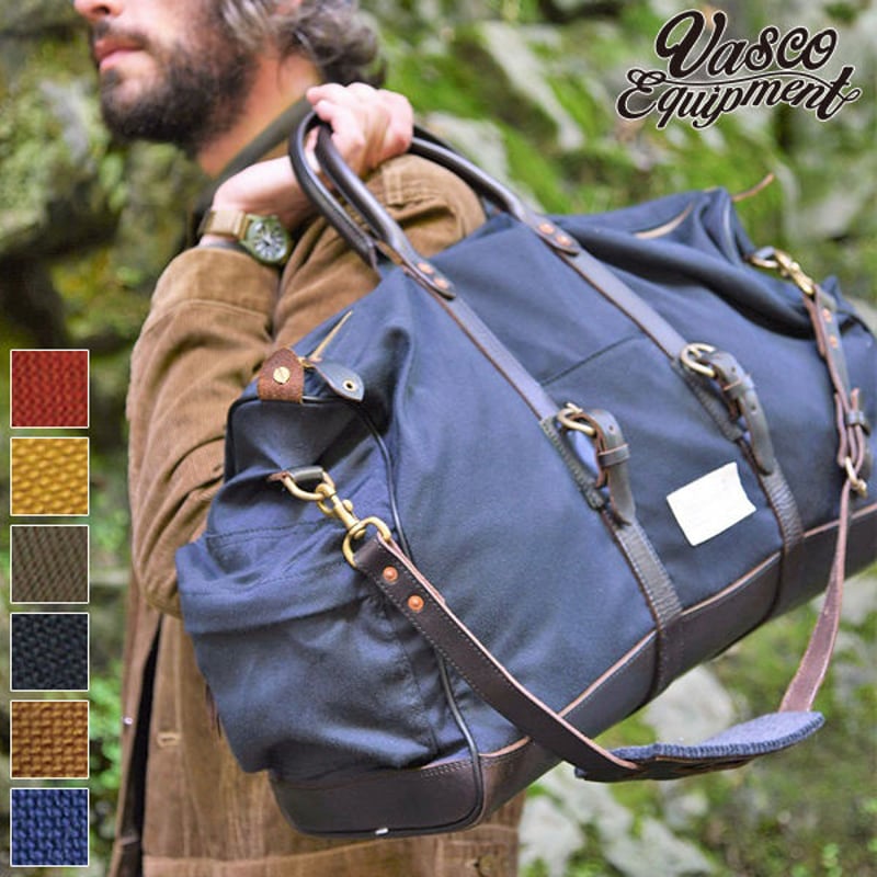 INS5154] vasco Equipment ナイロンクロスレザーオールドボストンバッグ