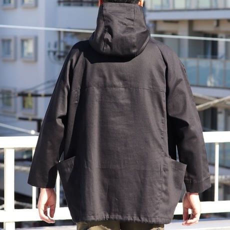 グロッシーツイル ガーデニングツールポケット アノラックハーフZIPパーカー【MADE IN JAPAN】『日本製』/ Upscape Audience [AUD7006]