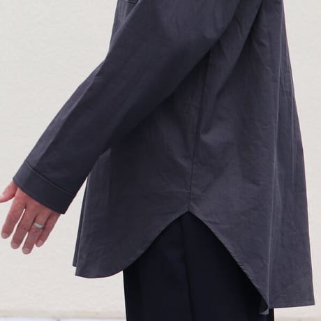 コットンツイルダンプ エアタンブラー バンドカラー コックシャツ【MADE IN JAPAN】『日本製』/ Upscape Audience [AUD6396]