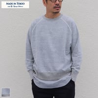 19/7吊編裏毛 ラグランスウェット【MADE IN TOKYO】『東京製』/ Upscape Audience [AUD6052]
