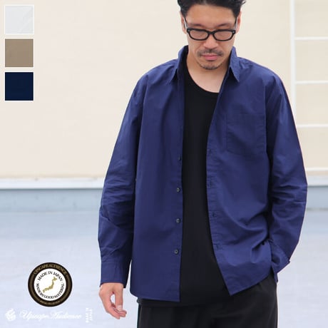 【RE PRICE/価格改定】[AUD1743] Upscape Audience スーピマTWナショナルコスチュームレギュラーカラーL/Sシャツ
