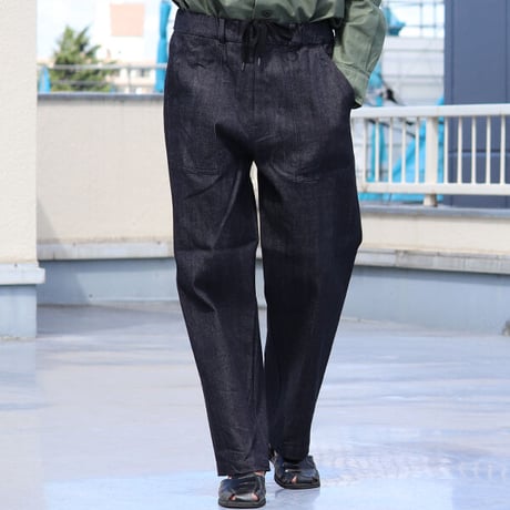 「備後」10.5oz セルヴィッチ 青耳ストレッチデニム US ARMY イージー ベイカーパンツ【MADE IN JAPAN】『日本製』/ Upscape Audience [AUD3568]