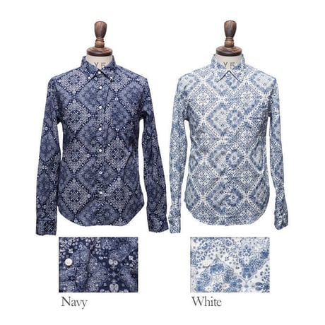 【RE PRICE/価格改定】[AUD1579] Upscape Audience バンダナプリントボタンダウンカラー長袖シャツ
