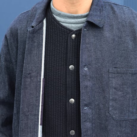 「備後」 10.5oz セルヴィッチ 青耳ストレッチデニム カバーオールジャケット【MADE IN JAPAN】『日本製』【送料無料】/ Upscape Audience [AUD7217]