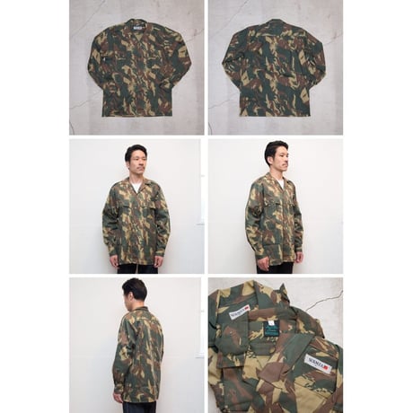 [INS1075] デッドストック 南アフリカ軍デッドストックカモフラージュミリタリーシャツ