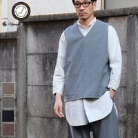 ギャバジンストレッチ ラボベスト【MADE IN JAPAN】 『日本製』 / Upscape Audience [AUD7022]