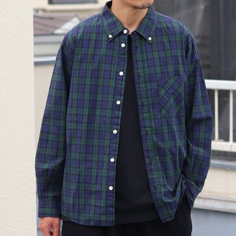 ワンウォッシュ ボタンダウン L/S テーパードシャツ【MADE IN JAPAN】『日本製』/ Upscape Audience [AUD6438]
