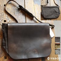 [INS5164] vasco キャンバス×レザー メールバッグ
